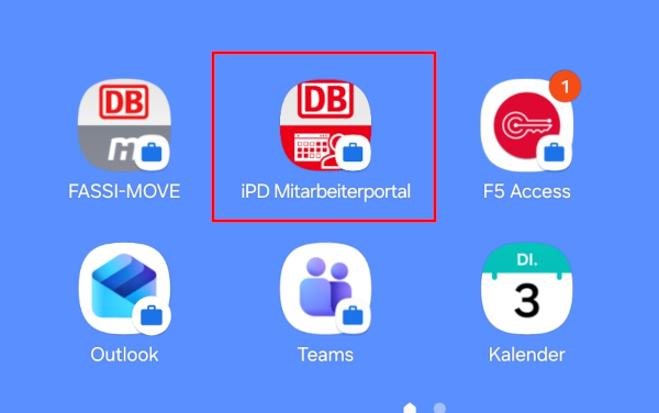 iPD Schritt 1: Dienstplanansicht öffnen